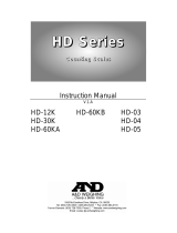 A&D Weighing HD-03 User manual