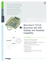 Mitel M5216 User manual