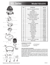 Shop-Vac 92L625C User manual