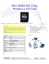 Abocom Mini SDIO 802.11b/g Wireless LAN Card SDW11gM User manual