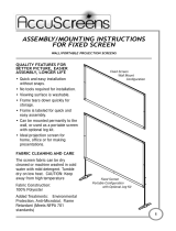 AccuScreens WALL/PORTABLE PROJECTION SCREENS User manual