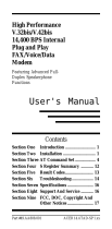 Acer FAX/Voice/Data Modem User manual