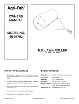 Agri-Fab H.D. Lawn Roller 45-01792 User manual