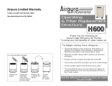 Airpura Industries H600 User manual
