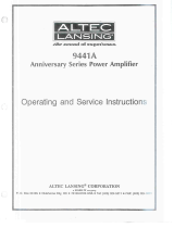 Altec Lansing 9441A User manual
