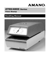 Amano 4700/4800 Automatic Time & Date Stamp Owner's manual