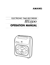 Amano BX-1500 Owner's manual