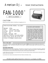 American DJ Fan-1000 User manual