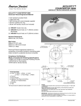 American Standard Acclivity Countertop Sink 3409.403 User manual
