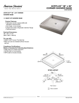 American Standard Acrylux 38" x 38" Corner Shower Base 3838Y1.DT User manual