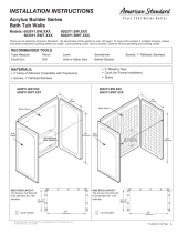 American Standard Acrylux Builder Series Bath Tub Walls 6030Y1.BW.XXX User manual