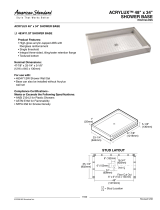 American Standard Acrylux Shower Base 4834Y1.ST User manual