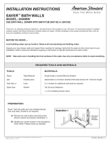 American Standard Saver Bath Walls User manual