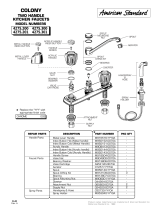 American Standard Colony M950152-0070A User manual