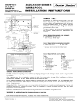 American Standard Hampton 2425.XXXW SERIES User manual