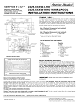 American Standard 2425.XXXW-LHO User manual