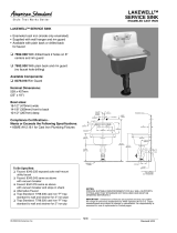 American Standard Lakewell Service Sink 7692.008 User manual