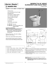American Standard Madera 16-1/8" Height Elongated Flush Valve Toilet 2305.100 User manual