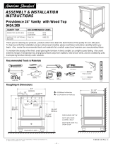 American Standard Providence 24" Vanity with Wood Top 9424.200 User manual