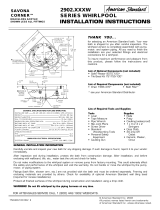 American Standard 2902.XXXW User manual