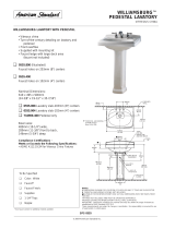 American Standard Williamsburg Pedestal Lavatory 0555.400 User manual