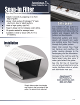 Amerimax Snap-In Gutter Filter none User manual