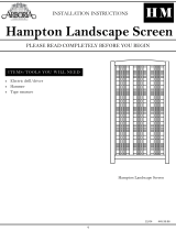 Arboria Hampton Landscape Screen User manual