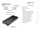 ARC Audio 2050 XXK User manual