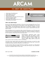 Arcam CD37 User manual