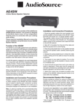 AudioSource 4 Zone Stereo Speaker Selector User manual