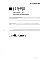 AudioSource Stereo Amplifier SS THREE User manual