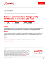 Avaya BCM 50: Use of unpowered USB hubs User manual