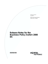 Avaya the Business Policy Switch 2000 DC Release Notes