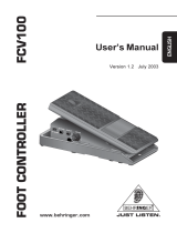 Behringer FCV100 User manual