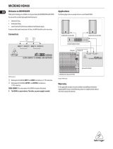 Behringer Microhd HD400 User manual