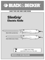 Black and Decker Appliances SlimGrip EK200 User manual
