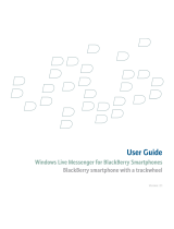 Blackberry Windows Live Messenger User manual