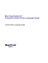 Blue Coat Systems Proxy SG User manual