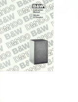 Bowers & Wilkins DM100 Owner's manual