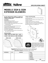 Broan 331H User manual
