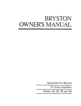 Bryston 3BST, 3BST-THX User manual