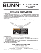 Bunn-O-Matic 1.75 User manual