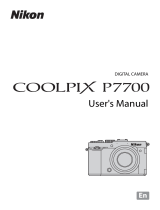 COOLPIX by Nikon P7700 User manual