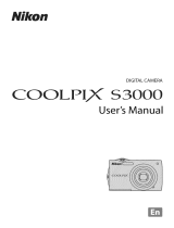COOLPIX by Nikon S3000 User manual