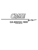 Crate Amplifiers GX-600 User manual