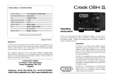Creek Audio OBH-11 Black User manual