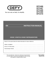 Defy Appliances 407 User manual