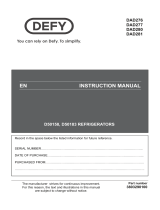 Defy D50183 User manual