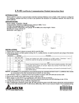 Delta Electronics LonWorks Communication Module LN-01 User manual