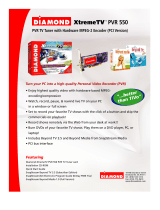 Diamond Multimedia XtremeTV PVR 550 User manual